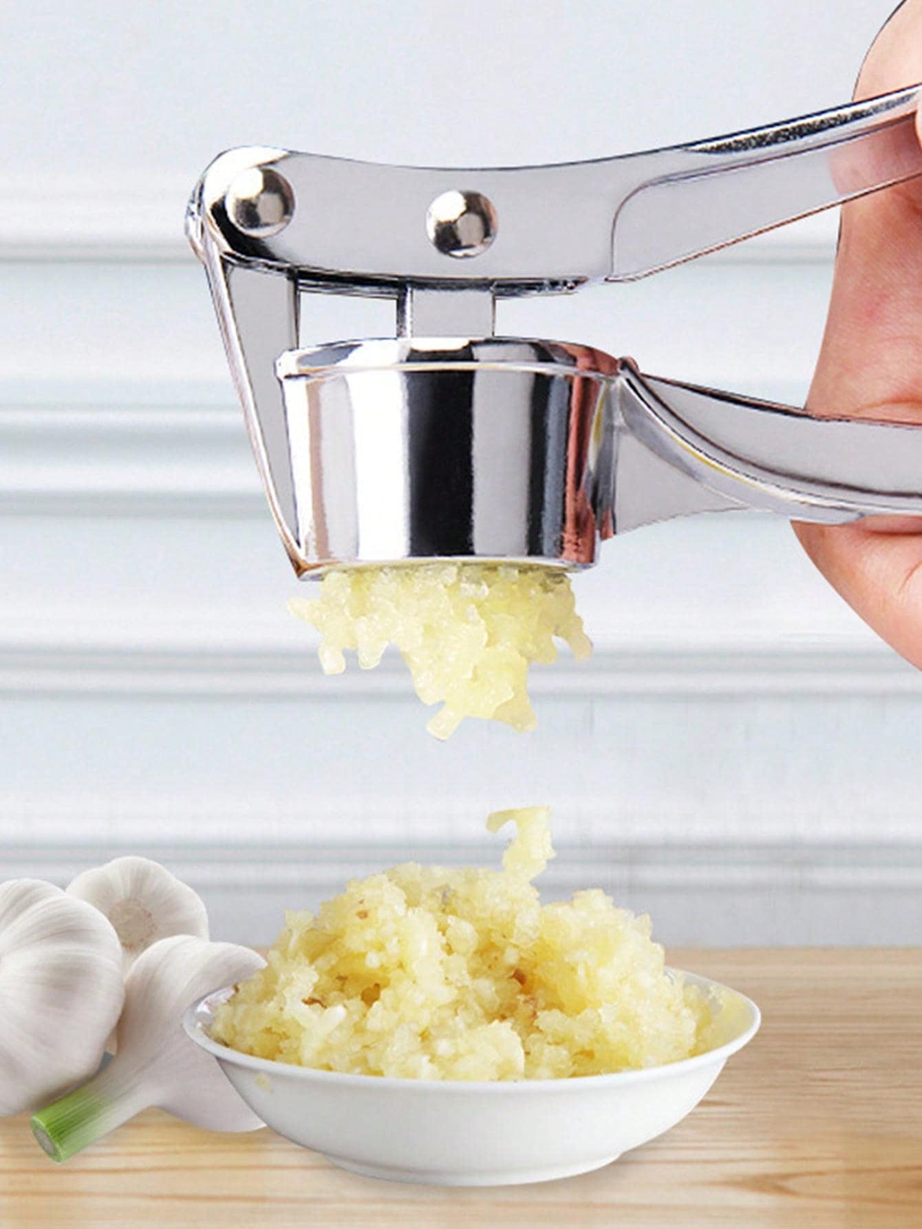 1pc Stainless Steel Garlic Press