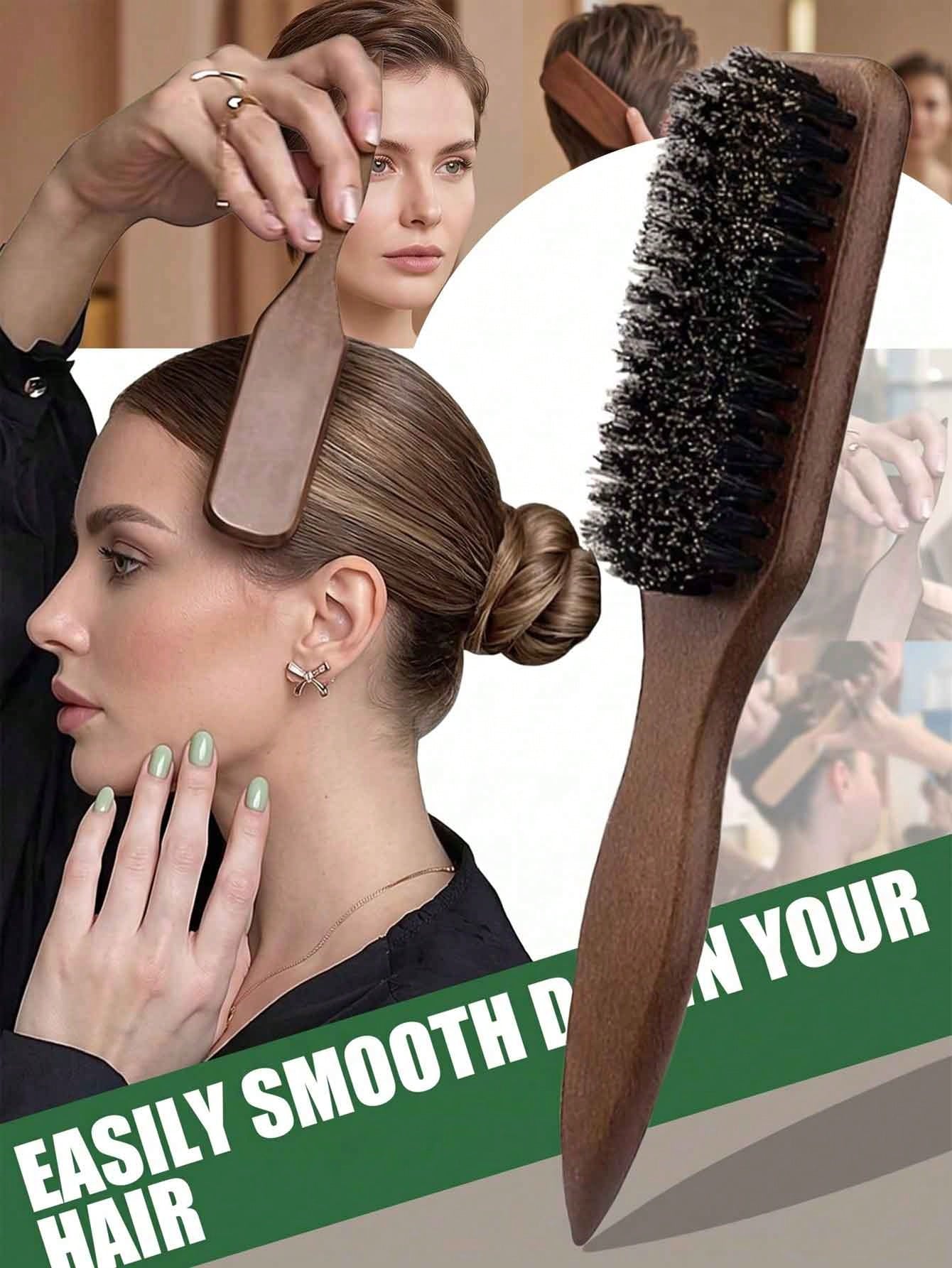 1pc Unisex Boar Bristle Smooth Comb
