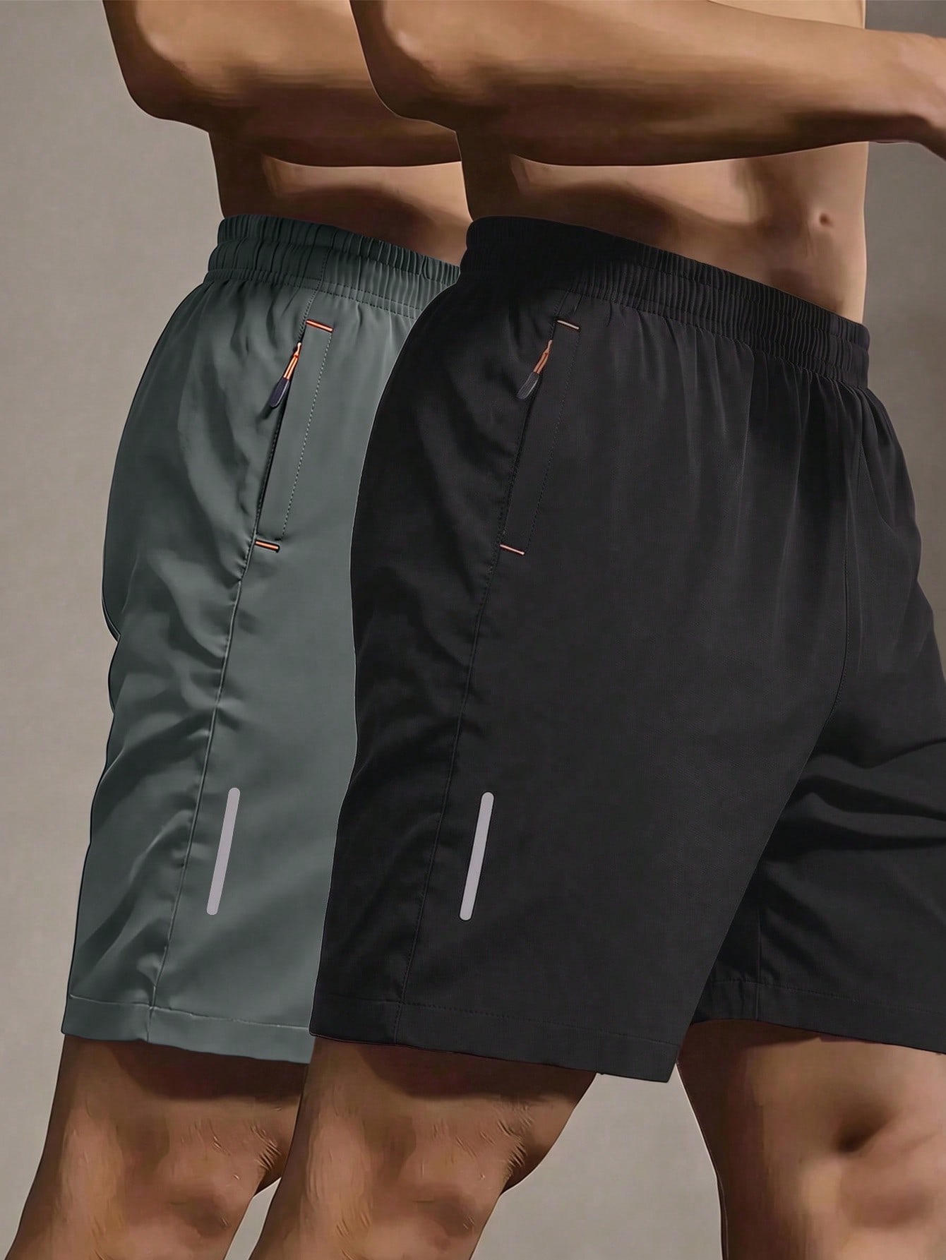 2pcs Men's High-Performance Casual Loose Quick-Dry Sports Shorts