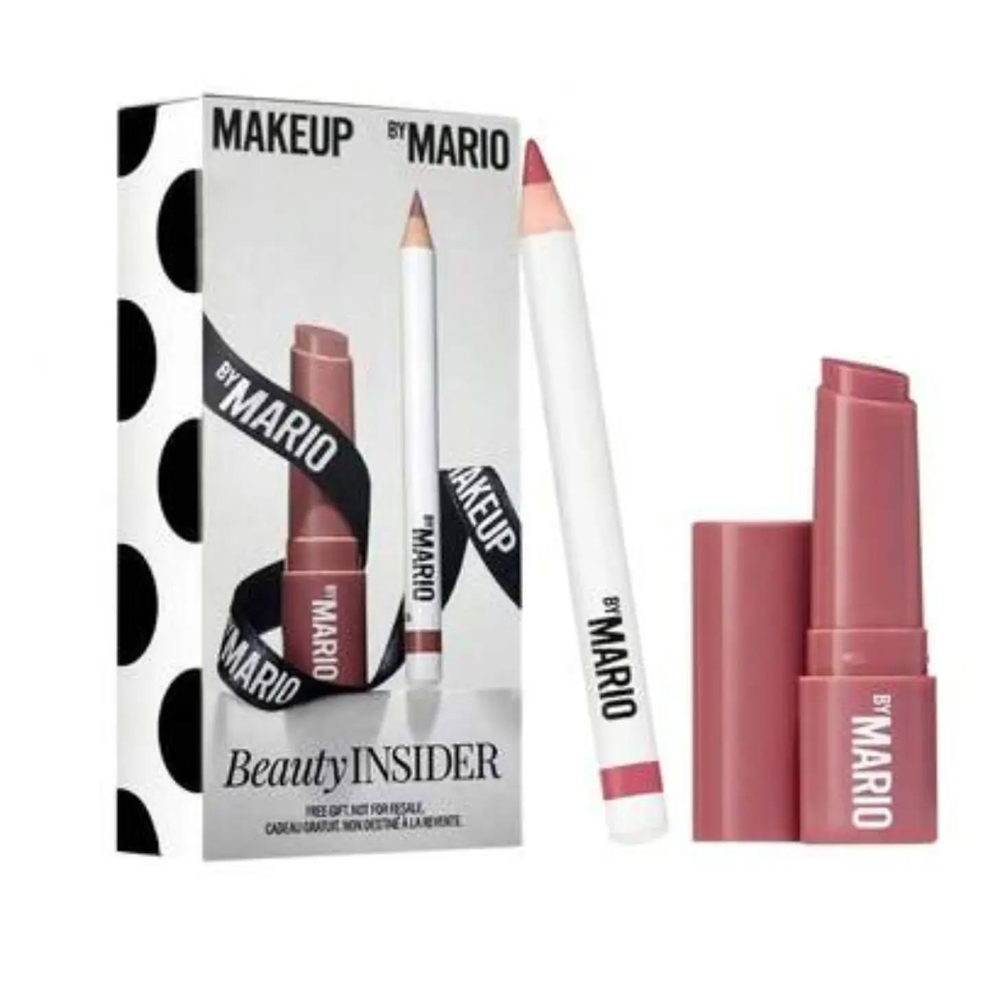 Makeup By Mario MAKEUP BY "Dream Lip Kit" Mini Lip Plumper Rosewood Glow & Rich Mauve Suede Pencil.03oz Each