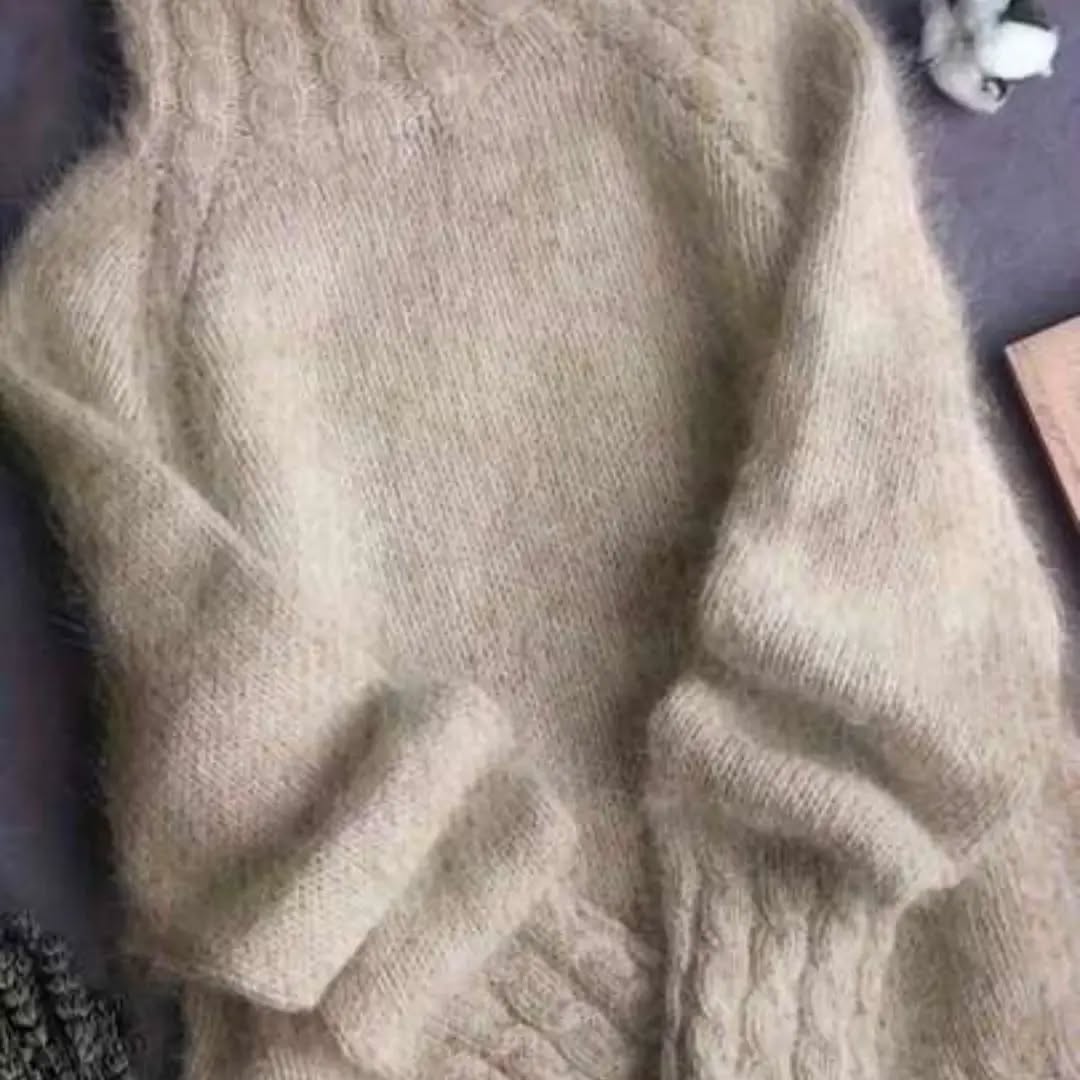 Women's Elegant Turtleneck Sweater Soft Ribbed Knit Pullover Cozy Oversized Casual Top For New Year