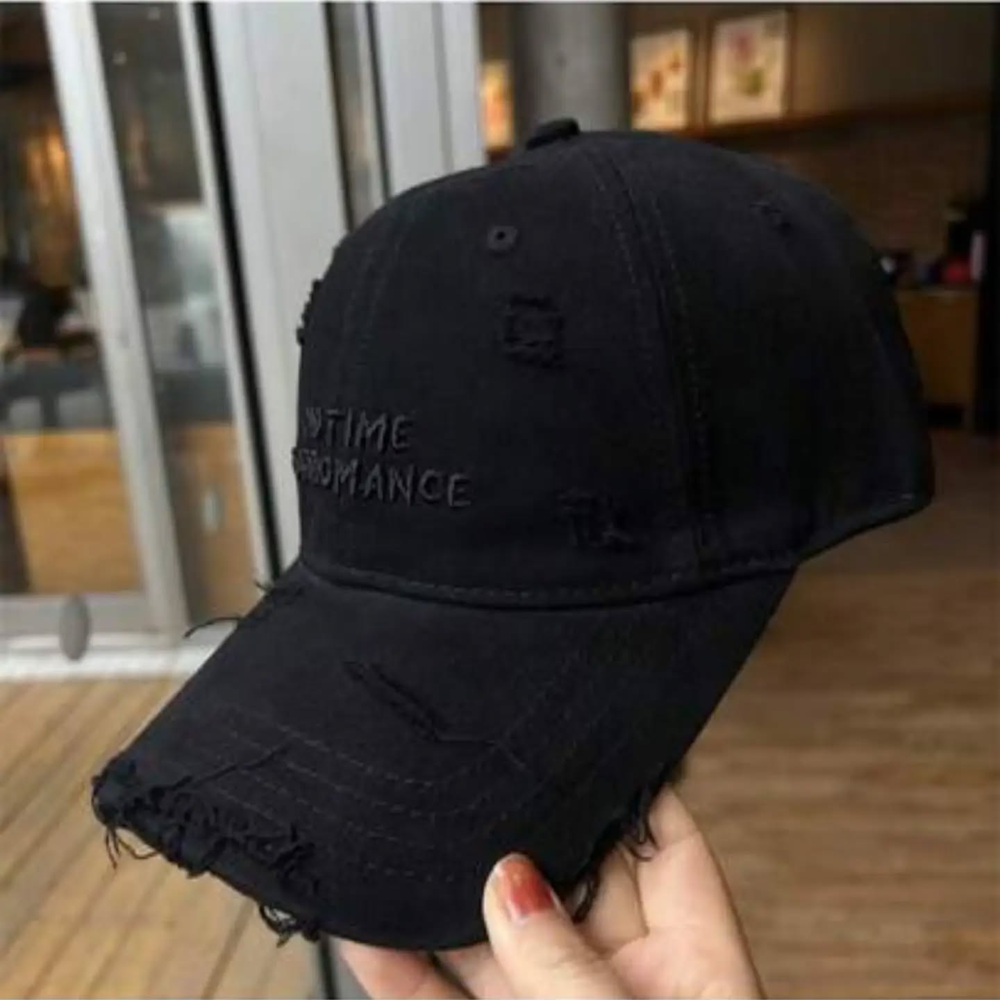 4pcs/1pc Fashionable Versatile Letter Distressed Baseball Cap