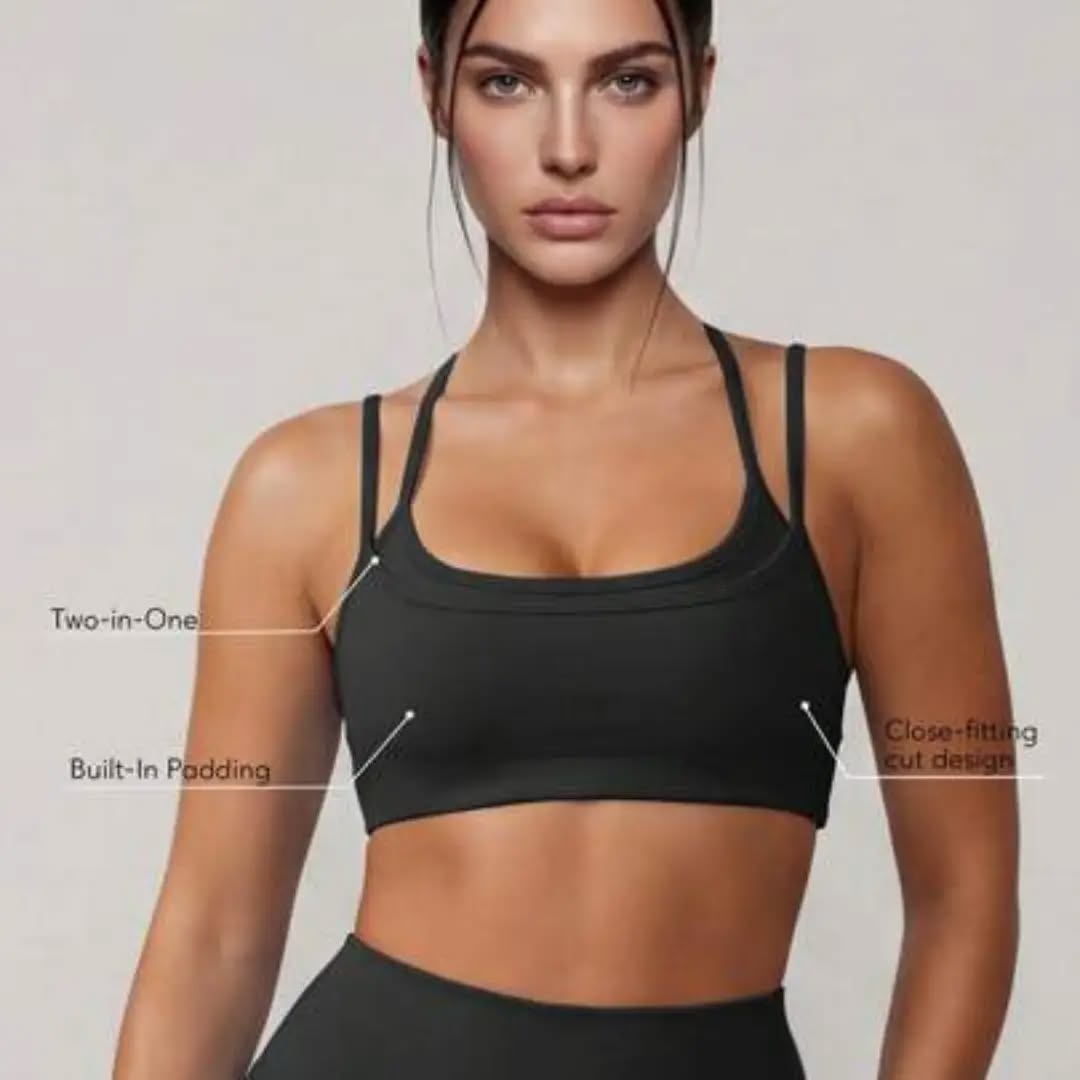 Sodalemon Women's Adjustable Strap Racerback Sports Bra