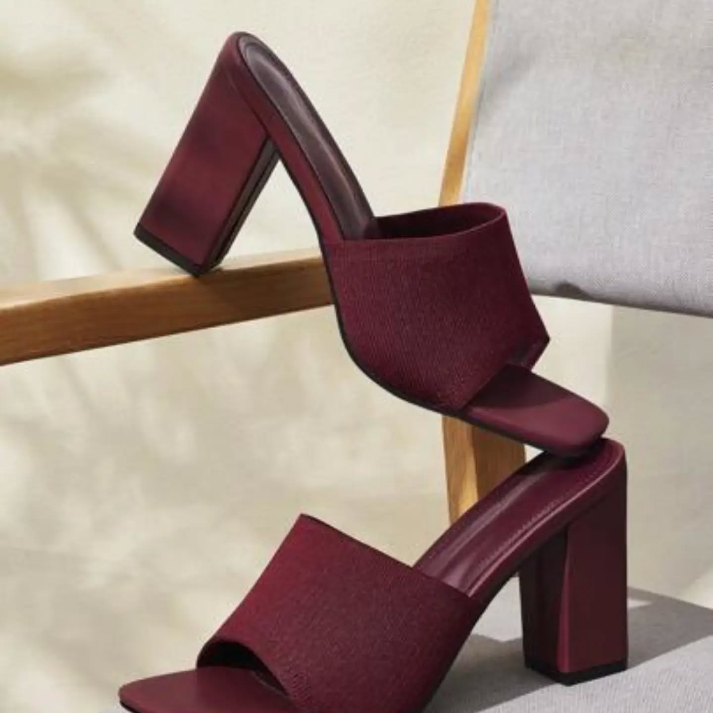 CUCCOO BASICS Casual Fashion Versatile Simple Elegant Solid Color Chunky Heel Women Sandals For Christmas Spring Shoes Summer Shoes