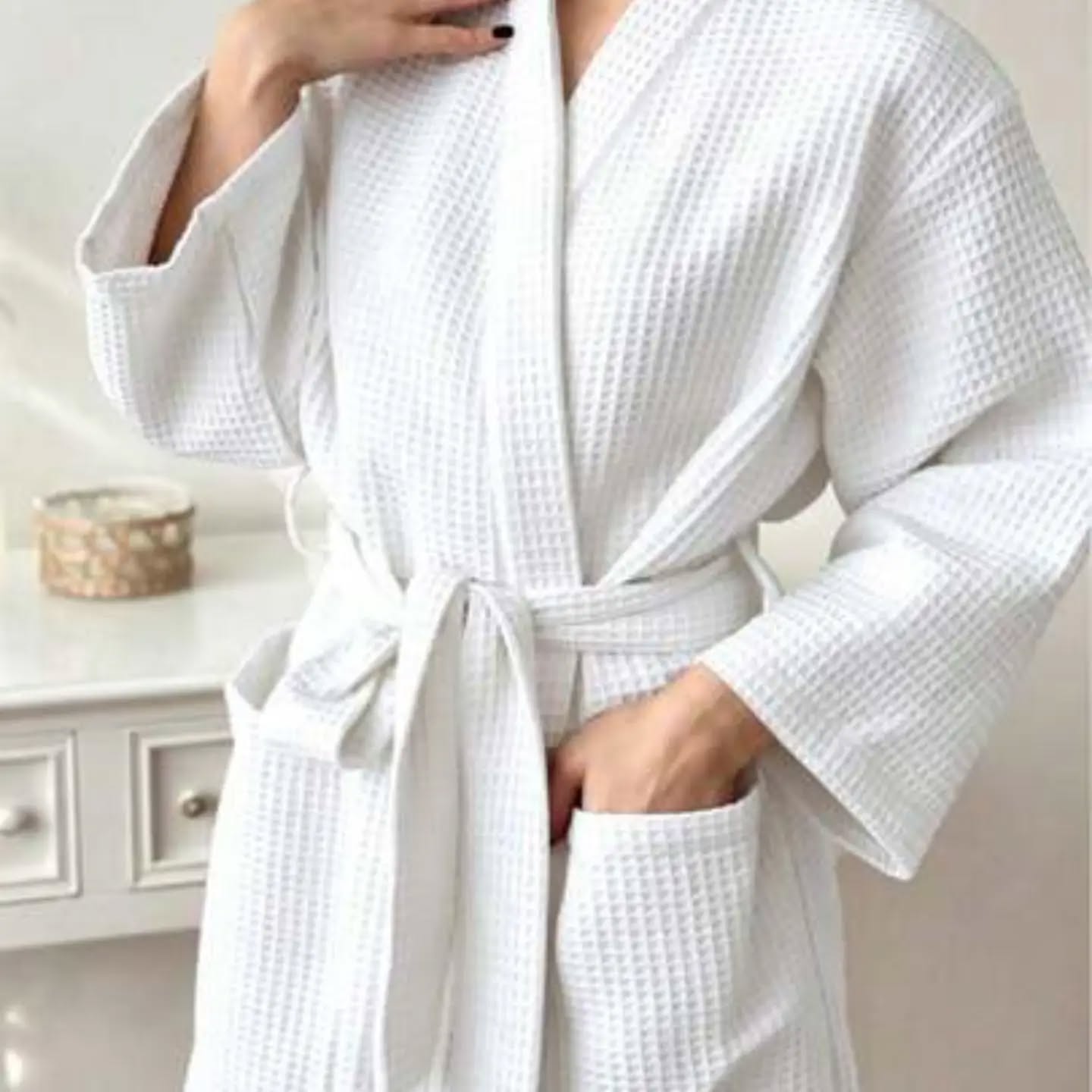 1pc Women's Plaid Long Sleeve Nightgown/Bathrobe