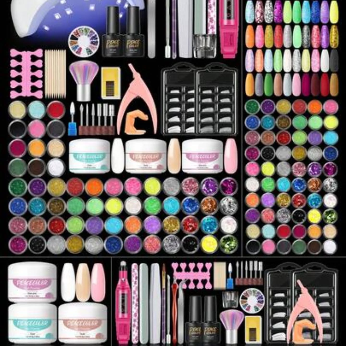 peacecolor 35pcs Acrylic Nail Art Kit
