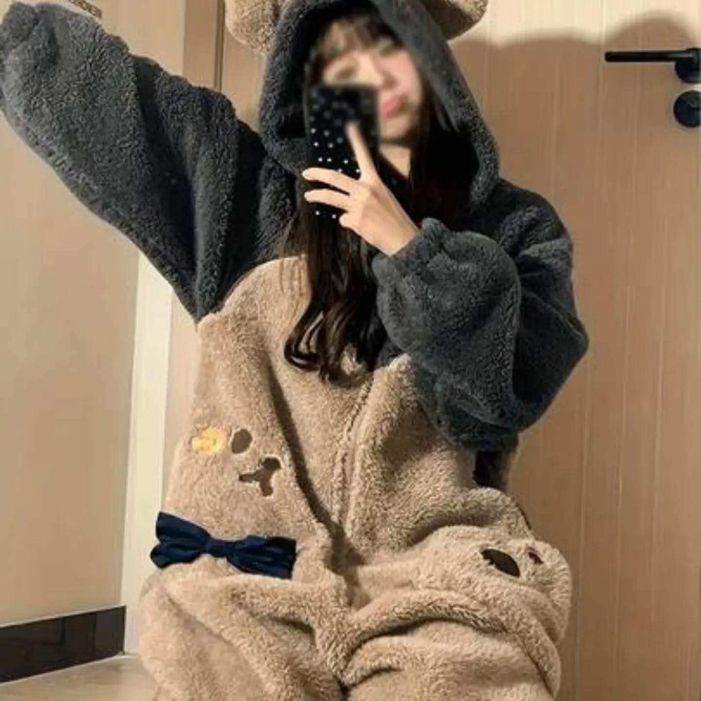Cute Cartoon Bear Bathrobe